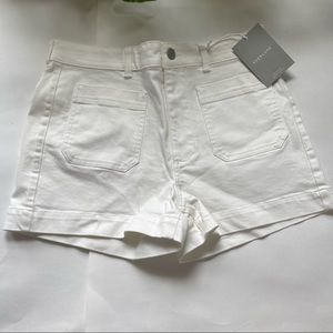 NWT Everlane White High Rise Denim Shorts